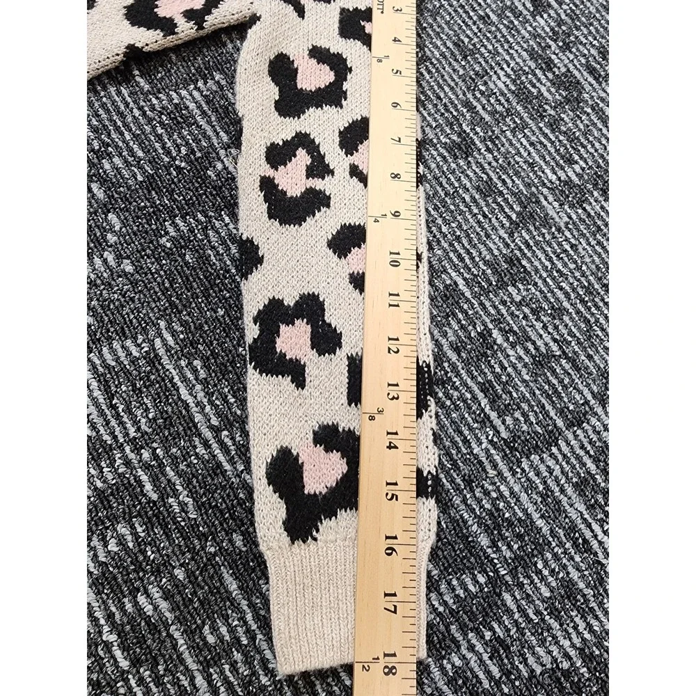 The Children's Place Sweater Dress Girls 7/8 Leopard Print Knit NWT - Picture 5 of 7